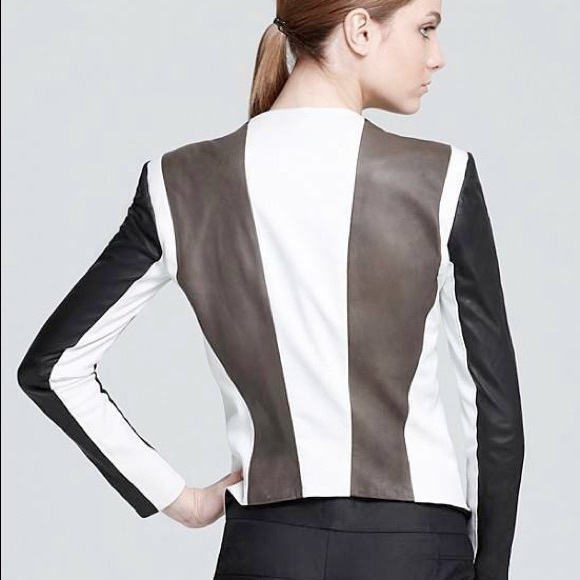 Helmut Lang Pax colorblock leather jacket - Picture 3 of 8